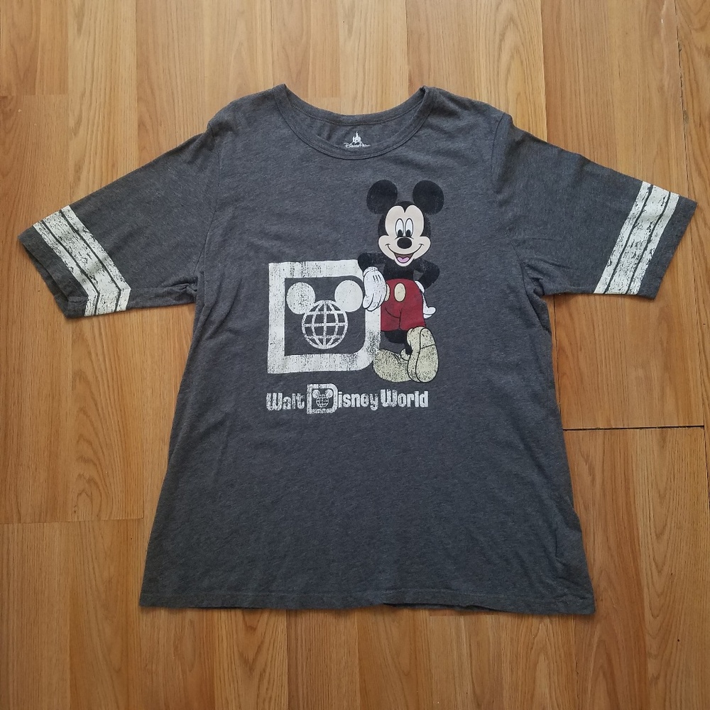 Walt Disney World Mickey Mouse Grey White TShirt